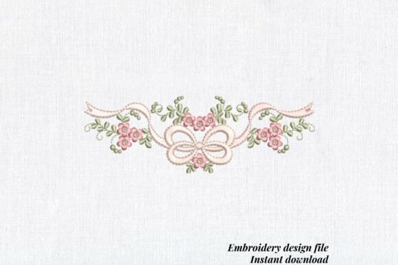 Floral Baby Girl Bow