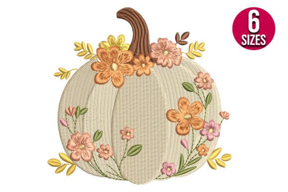 Floral Fall Pumpkin Embroidery Design Review
