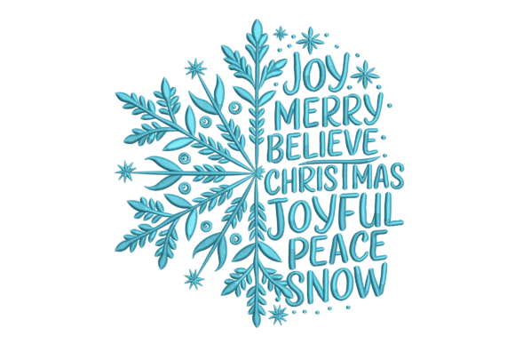 Snowflake Word Art: A Seller's Review for Holiday Embroidery