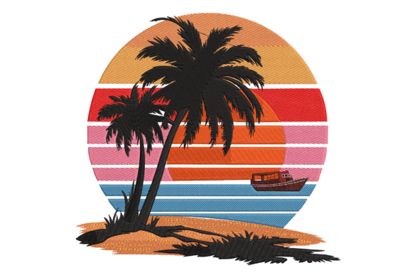 Tropical Sunset Palms Boat: A Craft Fair Review